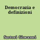 Democrazia e definizioni