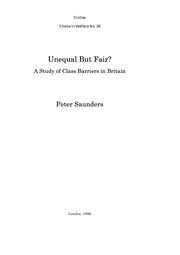 Unequal but fair ? : a study of class barriers in Britain