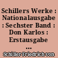 Schillers Werke : Nationalausgabe : Sechster Band : Don Karlos : Erstausgabe 1787, Thalia-Fragmente 1785-1787