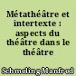 Métathéâtre et intertexte : aspects du théâtre dans le théâtre