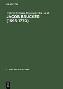 Jacob Brucker (1696-1770), Philosoph und Historiker der europäischen Aufklärung