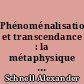 Phénoménalisation et transcendance : la métaphysique phénoménologique de Marc Richir
