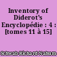 Inventory of Diderot's Encyclopédie : 4 : [tomes 11 à 15]