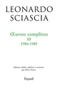 Oeuvres complètes : III : 1983-1989