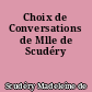 Choix de Conversations de Mlle de Scudéry