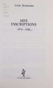 Mes inscriptions : [4] : 1974-1980