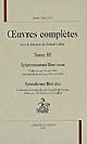 Oeuvres complètes : Tome III