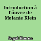 Introduction à l'úuvre de Melanie Klein