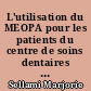 L'utilisation du MEOPA pour les patients du centre de soins dentaires du CHU de Nantes : le point en 2013