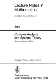 Complex analysis and spectral theory : seminar, Leningrad 1979-80