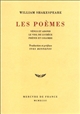 Les poèmes : Vénus et Adonis, Le viol de Lucrèce, Phénix et Colombe