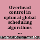Overhead control in optimal global scheduling algorithms for real-time multiprocessor systems