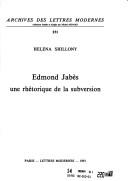Edmond Jabès : une rhétorique de la subversion