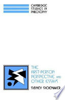 The first-person perspective and other essays