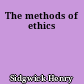 The methods of ethics