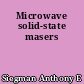 Microwave solid-state masers