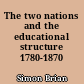 The two nations and the educational structure 1780-1870