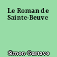 Le Roman de Sainte-Beuve