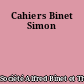 Cahiers Binet Simon