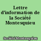 Lettre d'information de la Société Montesquieu