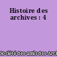 Histoire des archives : 4