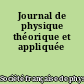 Journal de physique théorique et appliquée