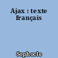 Ajax : texte français