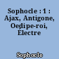 Sophocle : 1 : Ajax, Antigone, Oedipe-roi, Électre