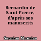 Bernardin de Saint-Pierre, d'après ses manuscrits