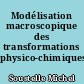 Modélisation macroscopique des transformations physico-chimiques