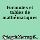 Formules et tables de mathématiques