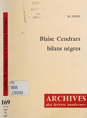 Blaise Cendrars : bilans nègres