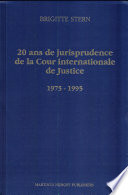 20 ans de jurisprudence de la Cour internationale de justice, 1975-1995