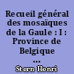 Recueil général des mosaïques de la Gaule : I : Province de Belgique : 3 : Partie Sud