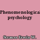 Phenomenological psychology