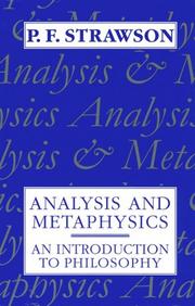 Analysis and metaphysics : an introduction to philosophy