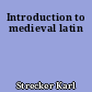 Introduction to medieval latin