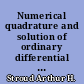 Numerical quadrature and solution of ordinary differential equations : a textbook for a beginning course in numerical analysis