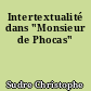 Intertextualité dans "Monsieur de Phocas"