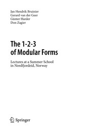 The 1-2-3 of modular forms : lectures at a summer school in Nordfjordeid, Norway