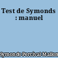 Test de Symonds : manuel