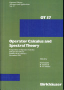 Operator calculus and spectral theory : Symposium on Operator Calculus and Spectral Theory, Lambrecht, Germany, December 1991