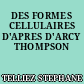 DES FORMES CELLULAIRES D'APRES D'ARCY THOMPSON