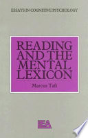 Reading and the mental lexicon