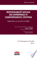 Responsabilité sociale des entreprises et comportements citoyens : application au cas de la mutuelle : thèse de doctorat