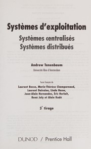 Systèmes d'exploitation : systèmes centralisés, systèmes distribués