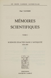 Mémoires scientifiques