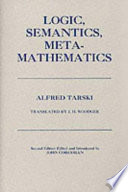 Logic, semantics, metamathematics : papers from 1923 to 1938