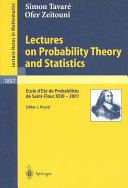 Lectures on probability theory and statistics : école d'été de probabilités de Saint-Flour XXXI - 2001