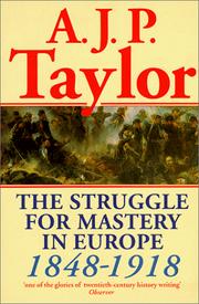 The Struggle for mastery in Europe, 1848-1918